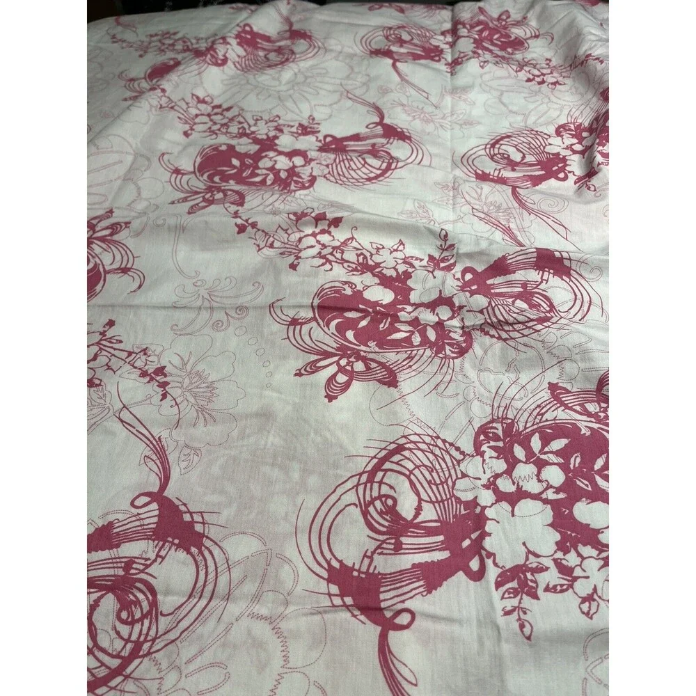 Lot of 2 Disney Hannah Montana Pink Floral Flat Twin Size Sheets
